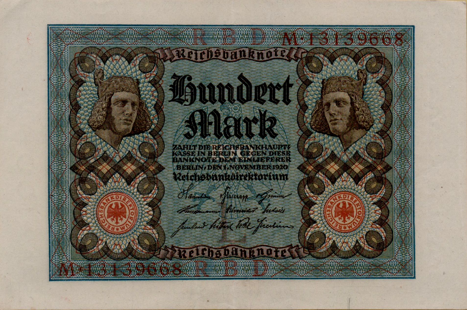 Germany 100 1920 UNC- P-69/b